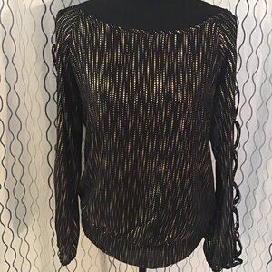 Black with Gold flecks top